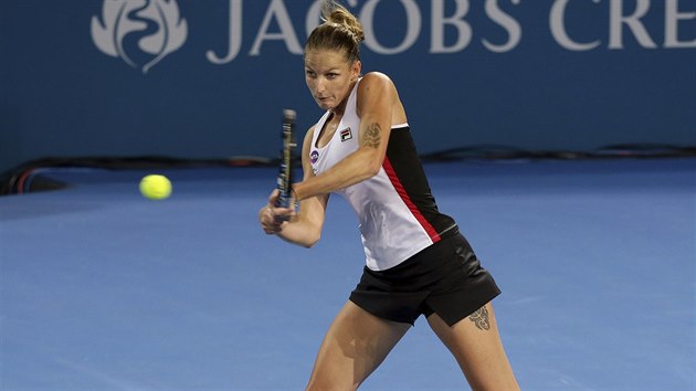 Karolna Plkov v semifinle turnaje v Brisbane.