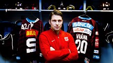 V KABINĚ. Sparťanský útočník Petr Vrána. V KABINĚ. Sparťanský útočník Petr Vrána.