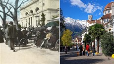 Krátký na snímku zachytil zadní část lázeňského domu, kterou na současném... Krátký na snímku zachytil zadní část lázeňského domu, kterou na současném...