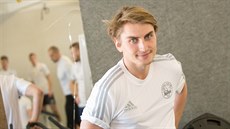 Nicklas Marloth Jensen v posilovně při zimní přípravě Zlína. Nicklas Marloth Jensen v posilovně při zimní přípravě Zlína.