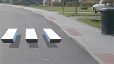 Plánovaná podoba „levitujícího“ přechodu v Nivnici. Plánovaná podoba „levitujícího“ přechodu v Nivnici.