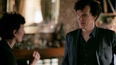 Z natáení tvrté ady seriálu Sherlock