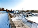 Na míst, kde stával legendární hokejový stadion za Luánkami, je nyní veejné...