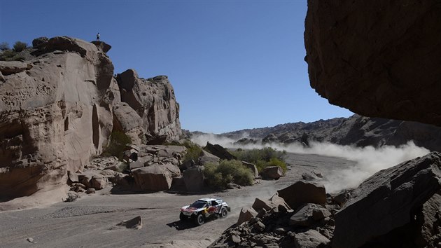 Sbastien Loeb v dest etap Rallye Dakar.