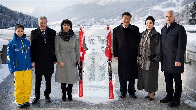nsk prezident Si in-pching na WEF v Davosu (17. ledna 2017).