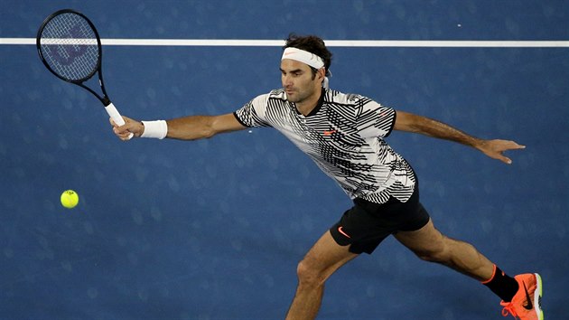 Roger Federer v prvnm kole Australian Open.