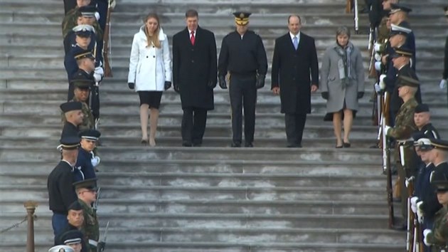 Trumpv dvojnk pi zkouce na inauguraci