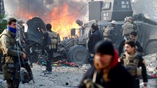 Irácké jednotky v bojích s Islámským státem v Mosulu (16. ledna 2017)