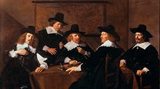 Regenti muského starobince, Frans Hals. Byli jeho mecenái. Pipomínali mu...