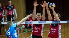 Snímek ze zápasu UNIQA volejbalové extraligy mezi Jihostrojem České Budějovice... Snímek ze zápasu UNIQA volejbalové extraligy mezi Jihostrojem České Budějovice...