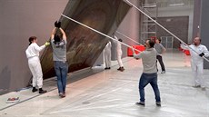 Restaurátoři v závěru týdne dokončí snímání Slovanské epopeje Restaurátoři v závěru týdne dokončí snímání Slovanské epopeje