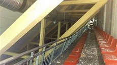 Zícená stecha nové sportovní haly v eské Tebové.