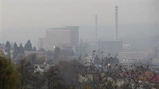 Smog v centru Zlína. Smog v centru Zlína.