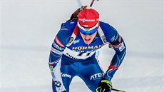 Český biatlonista Michal Krčmář v cíli sprintu v Ruhpoldingu. Český biatlonista Michal Krčmář v cíli sprintu v Ruhpoldingu.