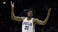 Joel Embiid z Philadelphie, spokojený s formou svého týmu Joel Embiid z Philadelphie, spokojený s formou svého týmu