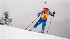 Gabriela Koukalová bojuje na trati sprintu v Ruhpoldingu. Gabriela Koukalová bojuje na trati sprintu v Ruhpoldingu.