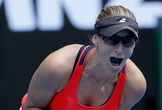 Chorvatská tenistka Mirjana Luiová-Baroniová se raduje z pekvapivého postupu...