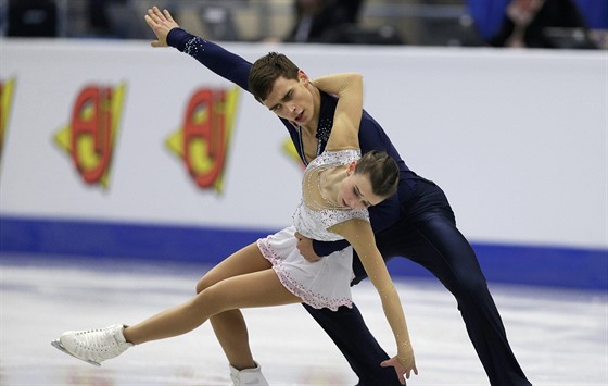 Anna Duková a Martin Bida pi volné jízd na mistrovství Evropy v Ostrav.