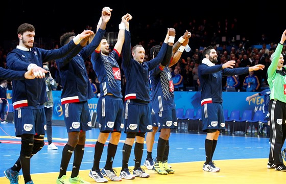Francouztí házenkái slaví postup do tvrtfinále mistrovství svta.