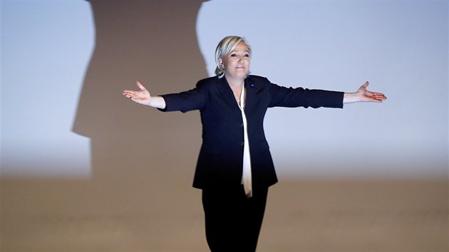 fka francouzsk Nrodn fronty Marine Le Penov na sjezdu evropskch krajnpravicovch stran v nmeckm Koblenci (21. ledna 2017)