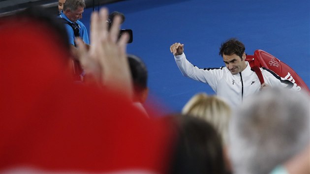 vcarsk tenista Roger Federer zdrav divky po postupu do osmifinle Australian Open.