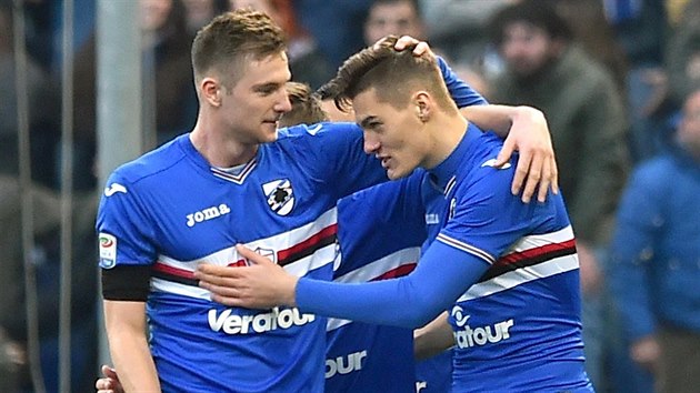 esk tonk Patrik Schick dal v italsk lize gl proti AS m po necel minut a pl na hiti. Sampdoria nakonec utkn vyhrla.