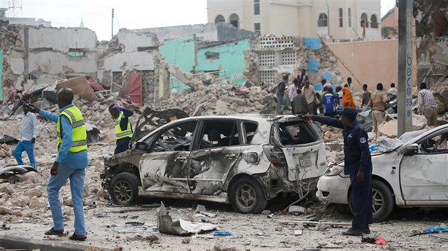 V somlsk metropoli Mogadio zatoili ozbrojenci hnut abb na hotel Dayah (25. ledna 2017)