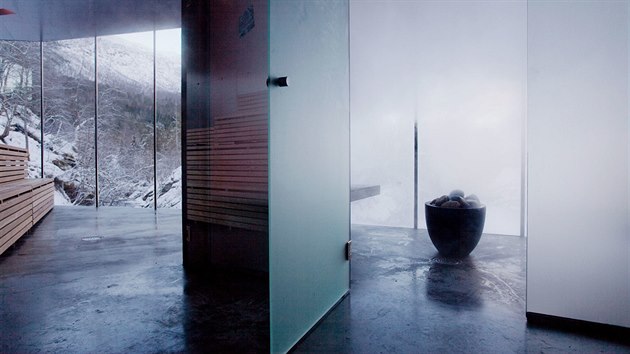 Modern sauna ve skandinvskm hotelu