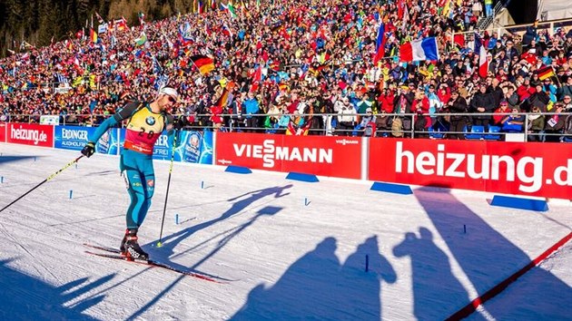 Martin Fourcade je v cli vytrvalostnho zvodu SP v Anterselv.