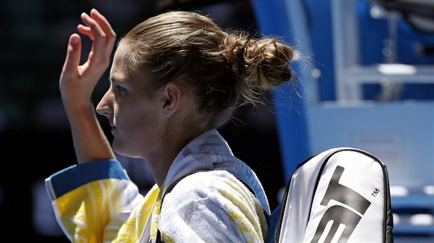 Karolna Plkov se lou s Australian Open.