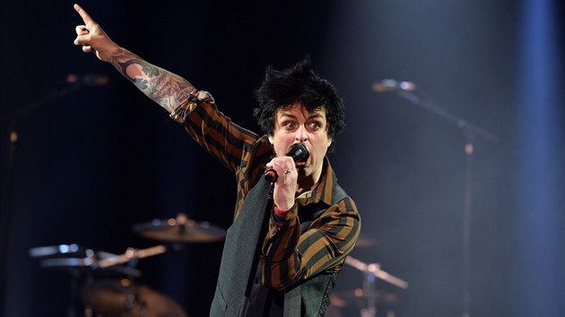 Billie Joe Armstrong z kapely Green Day (Sportovn hala, Praha, 22. ledna 2017)
