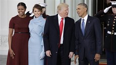 Barack Obama s manelkou pivítali budoucího prezidenta Donalda Trumpa s chotí...