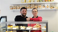 Manželé Jaroslav a Martina Kotasovi ve své bezlepkové jídelně v centru Nového... Manželé Jaroslav a Martina Kotasovi ve své bezlepkové jídelně v centru Nového...