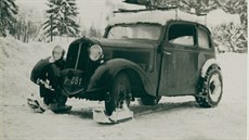 Škoda Popular při testech ve Špindlerově Mlýně Škoda Popular při testech ve Špindlerově Mlýně