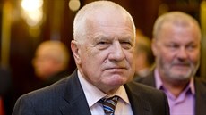 Exprezident Václav Klaus na semináři ke dvacátému výročí česko-německé deklarace Exprezident Václav Klaus na semináři ke dvacátému výročí česko-německé deklarace