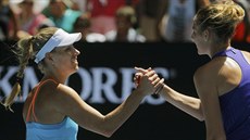 Angelique Kerberová a Kristýna Plíková po tetím kole Australian Open.
