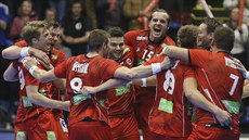 Radost házenká Norska po postupu do semifinále mistrovství svta.