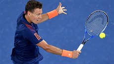 Český tenista Tomáš Berdych v duelu 3. kola Australian Open s Rogerem Federerem... Český tenista Tomáš Berdych v duelu 3. kola Australian Open s Rogerem Federerem...