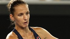 Česká tenistka Karolína Plíšková v zápase 3. kola Australian Open s Jelenou... Česká tenistka Karolína Plíšková v zápase 3. kola Australian Open s Jelenou...