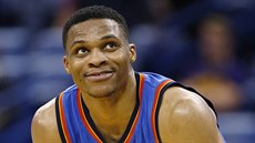 Russell Westbrook z Oklahoma City má radost ze svého výkonu. Russell Westbrook z Oklahoma City má radost ze svého výkonu.