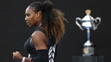 Serena Williamsová u ve finále Australian Open me myslet na trofej.