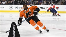 Wayne Simmonds (vlevo) z Philadelphie a Vincent Trocheck z Floridy zápolí o... Wayne Simmonds (vlevo) z Philadelphie a Vincent Trocheck z Floridy zápolí o...