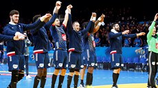 Francouztí házenkái slaví postup do tvrtfinále mistrovství svta.