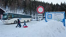 Parkoviště autobusů ve Špindlerově Mlýně Parkoviště autobusů ve Špindlerově Mlýně