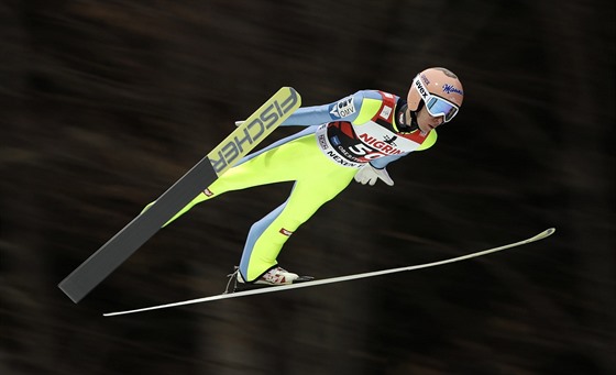 Rakouský skokan na lyích Stefan Kraft na závod v Oberstdorfu