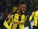 TOR! Pierre-Emerick Aubameyang v dresu Dortmundu se raduje z branky proti RB...