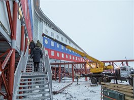 Rusk vojensk zkladna Arktick trojlstek na ostrov Alexandina zem