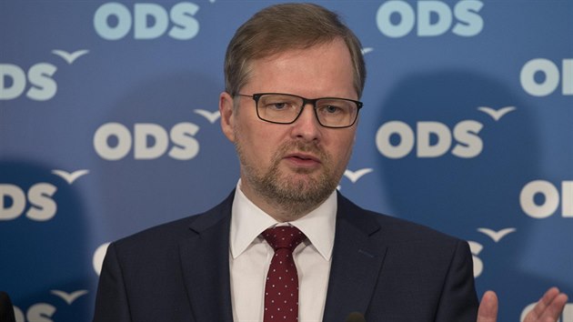 Pedseda ODS Petr Fiala pedstavil kampa strany do letonch voleb do Snmovny (9. nora 2017).