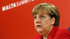 Nmecká kancléka Angela Merkelová na neformálním summitu EU na Malt (3. února...