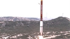 Odpal antirakety Stunner systému Davidv prak, David's Sling Test-5 (DST-5)